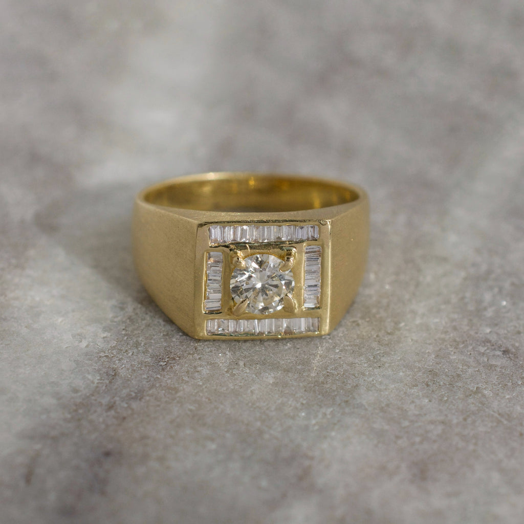Vintage Square Diamond Signet