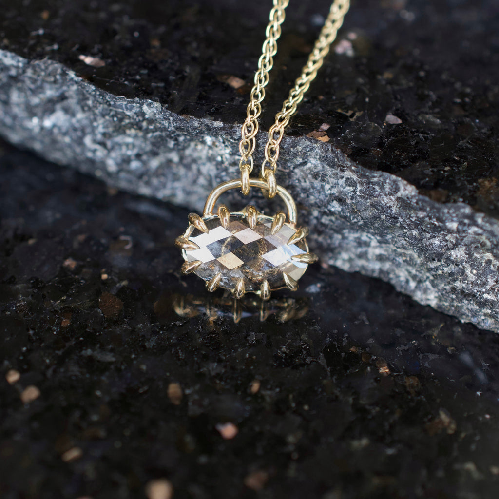 Diamond Slice Eye Necklace
