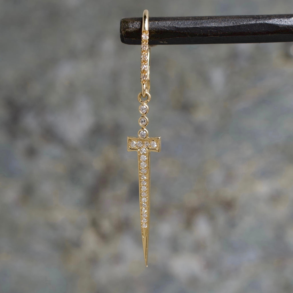 Diamond Sword Earring