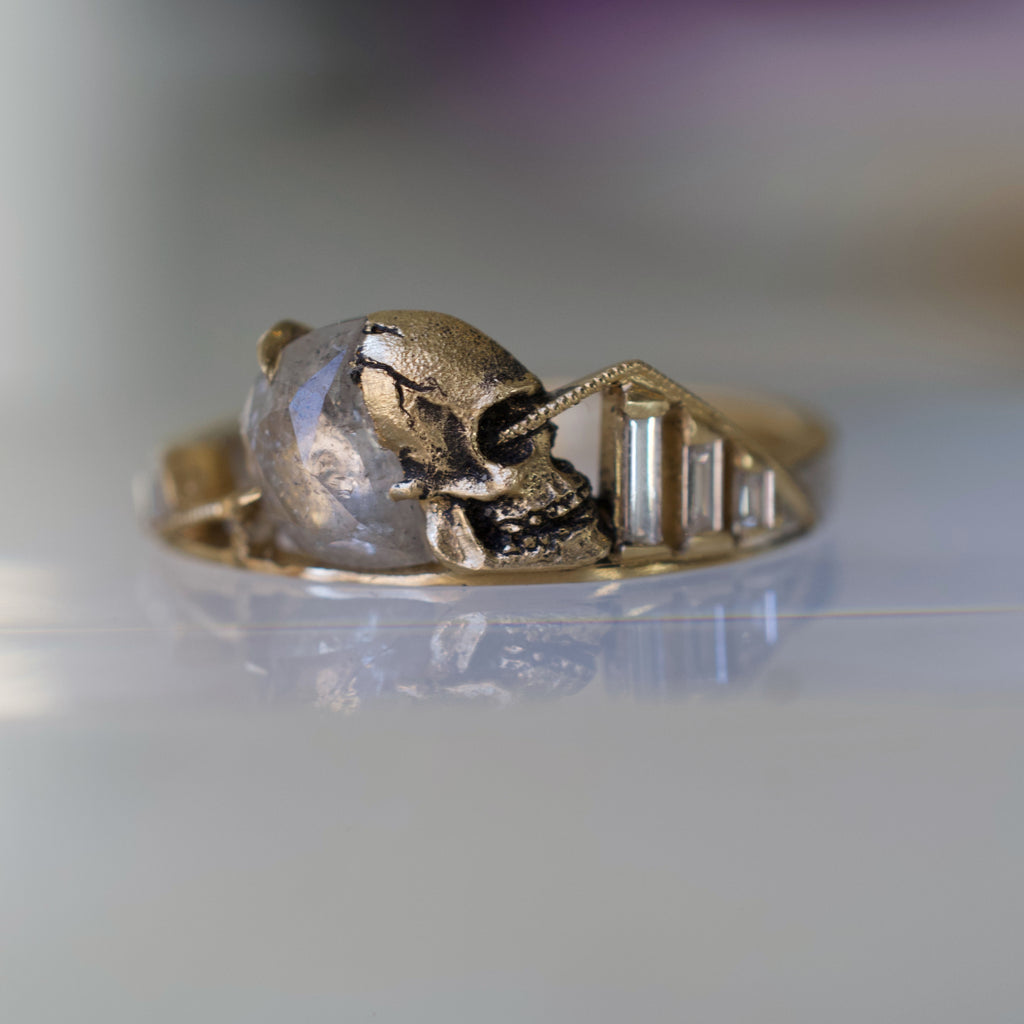 Icy Gray Lux Mori Ring
