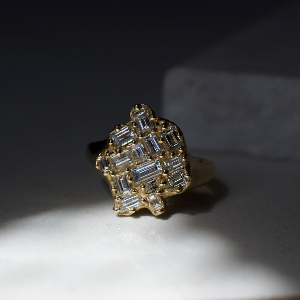 Diamond Baguette Cluster Ring
