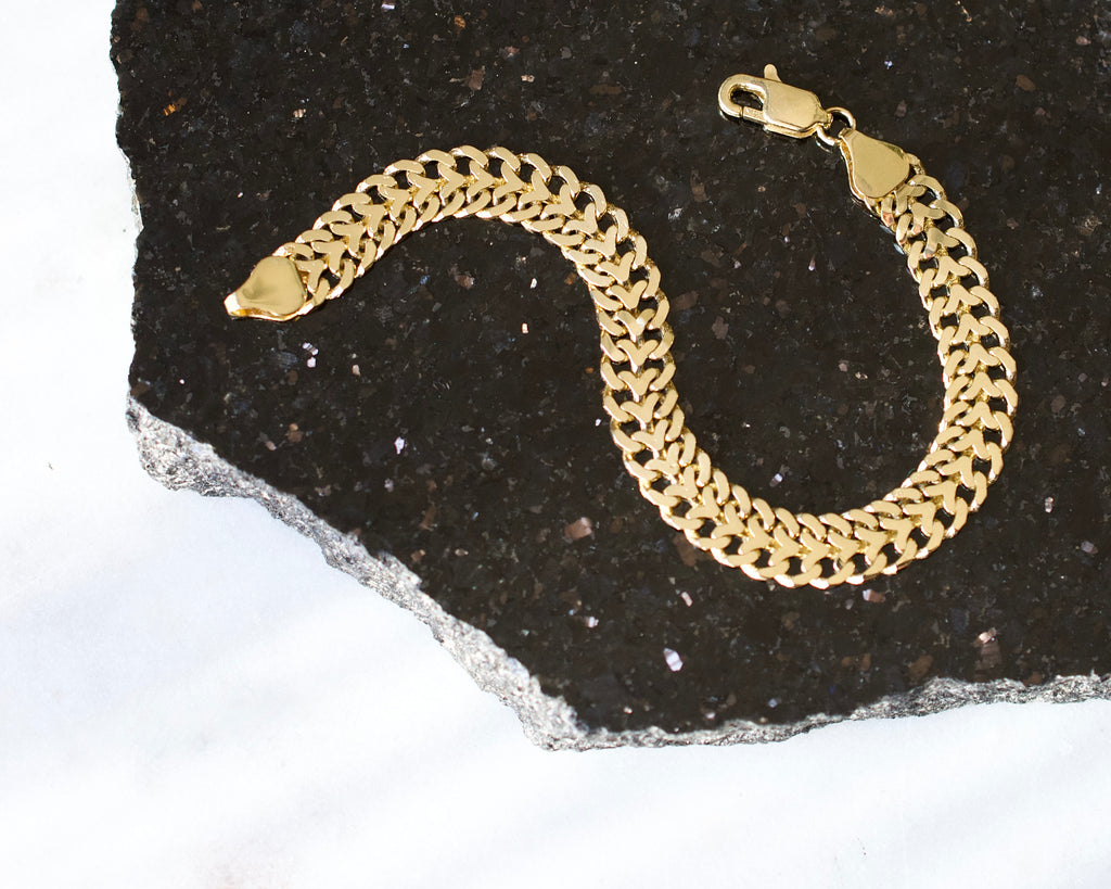 Woven Curb Chain Bracelet