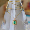 Bezel Set Emerald Necklace