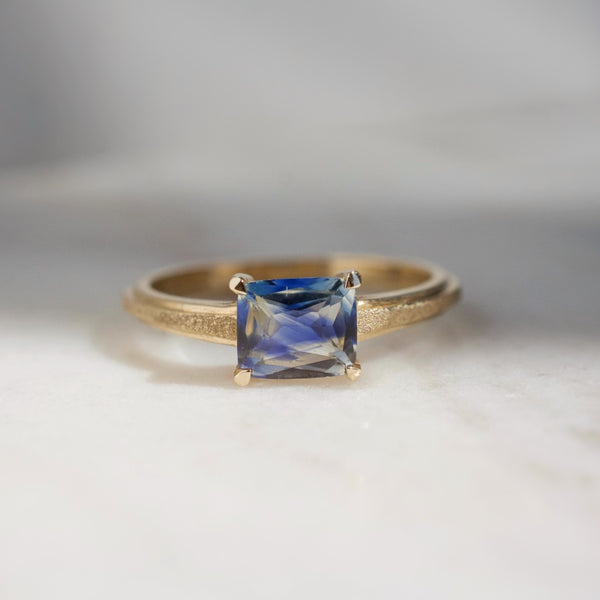 Bicolor Sapphire Monaco Ring