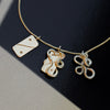 14k Yin Yang Domino Pendant