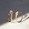Cobra Pear Diamond Earrings