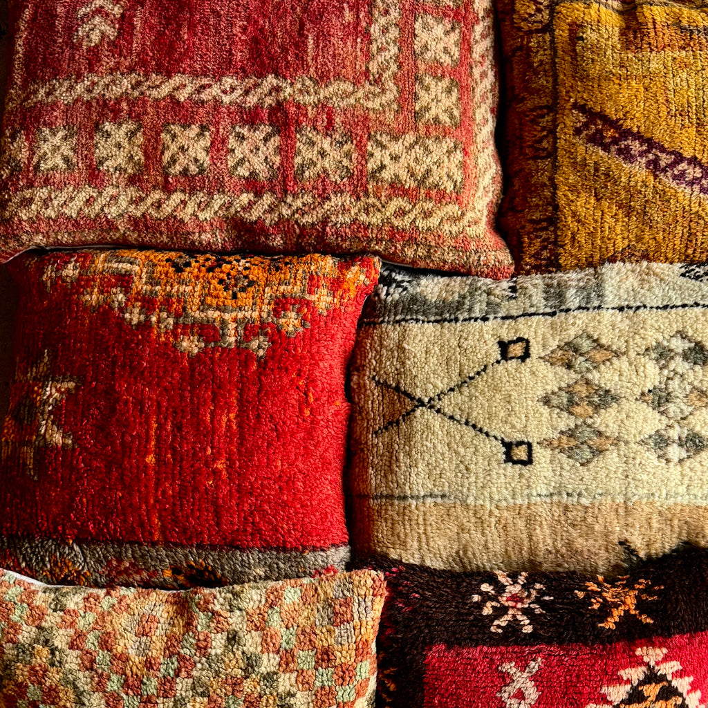 Vintage Moroccan Rug Pillow Cover