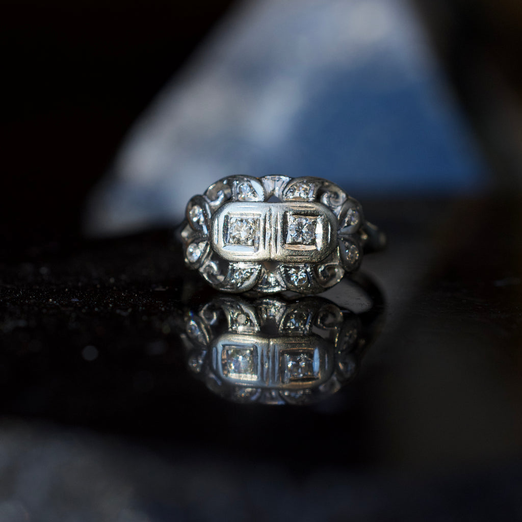 Vintage Toi et Moi Ring