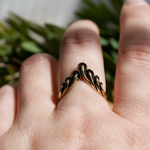 Mushroom Crown Ring