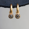 Inverted Black Diamond Cluster Hoops
