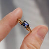 Bicolor Sapphire Monaco Ring