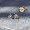 Bezel Set Diamond Earrings