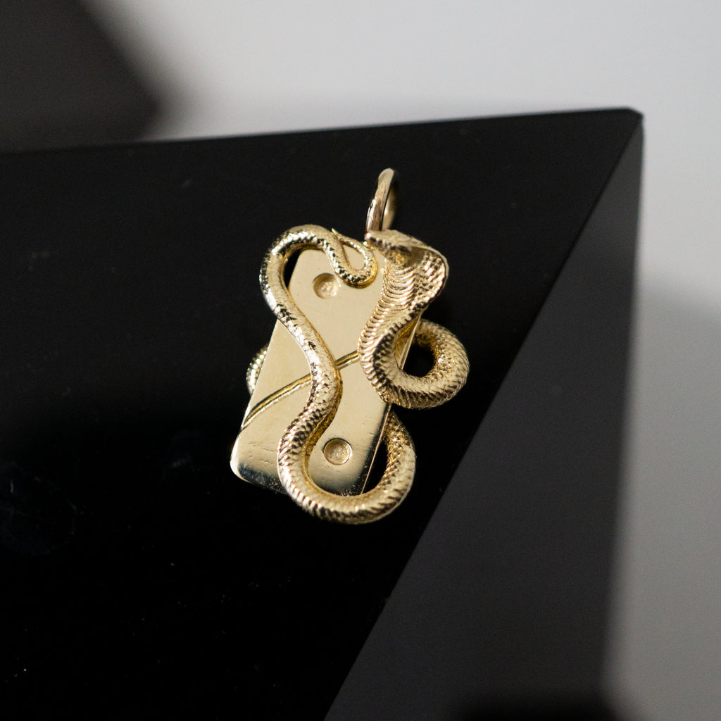 14k Cobra & Yin Yang Domino Pendant