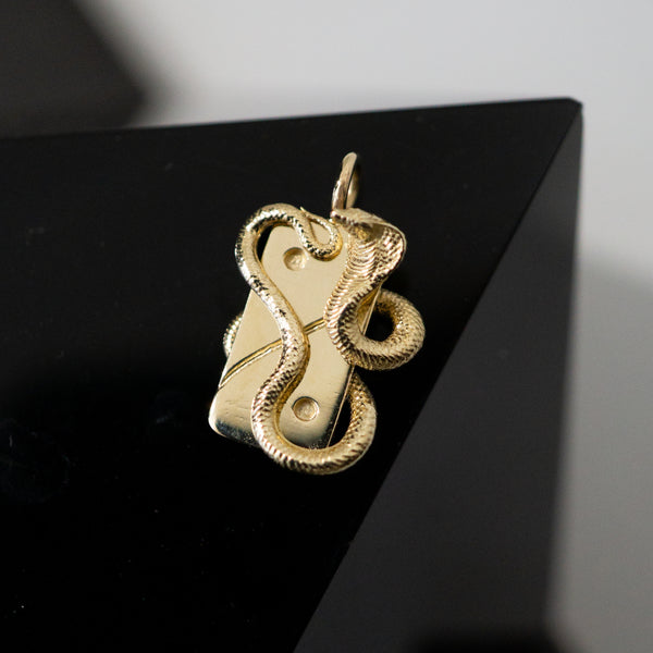 14k Cobra & Yin Yang Domino Pendant