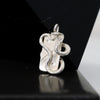 Silver Cobra & Yin Yang Domino Pendant