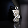 Silver Cobra & Yin Yang Domino Pendant