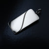 Silver Yin Yang Domino Pendant