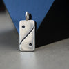 Silver Yin Yang Domino Pendant