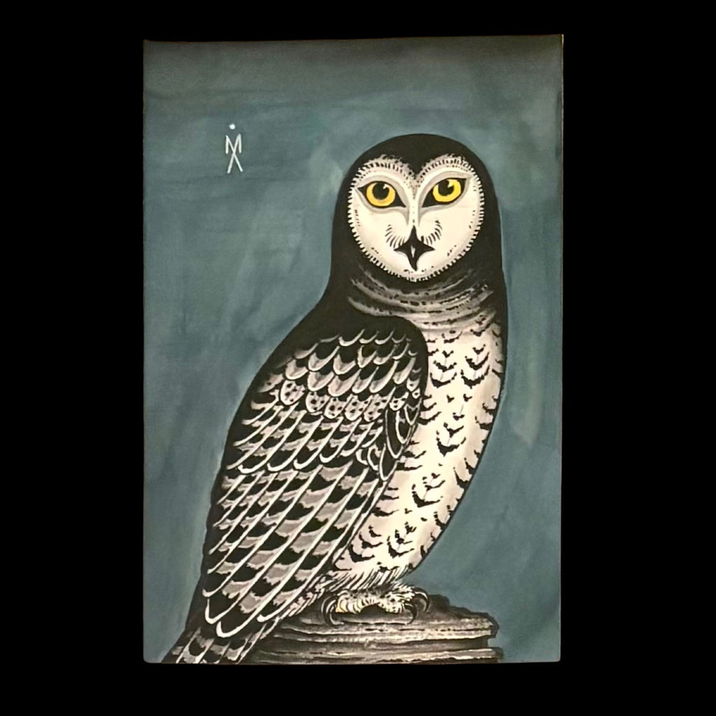 Michael Aul Blue Owl Painting