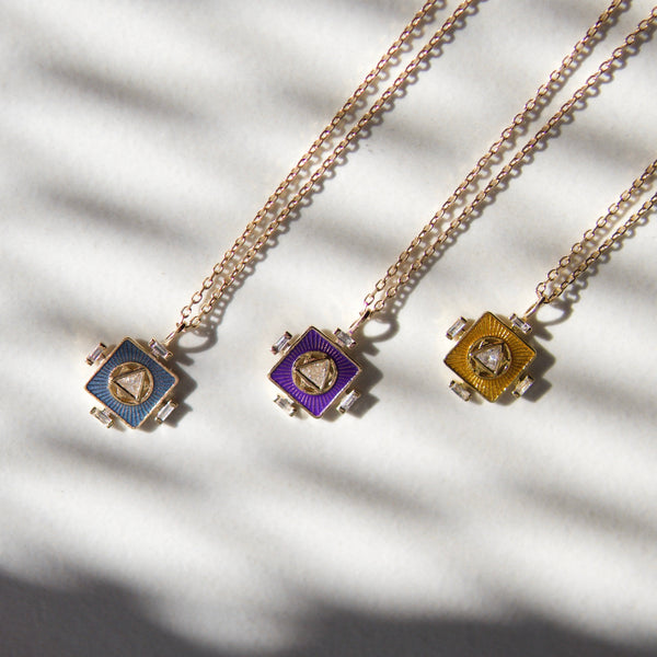 Yantra Chakra & Trillion Diamond Necklace