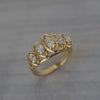 Vintage Tiered Diamond Marquise Ring