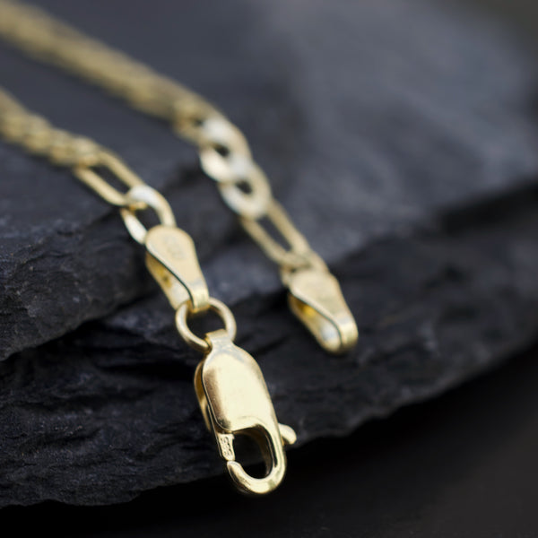 3mm Solid Figaro Bracelet