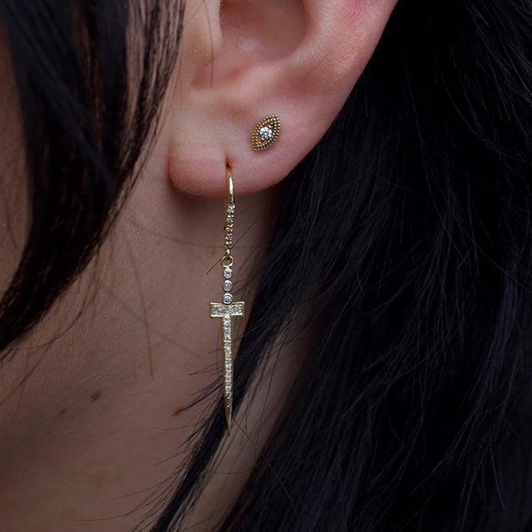 Diamond Sword Earring