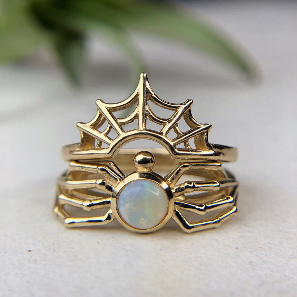 Opal Spider Ring